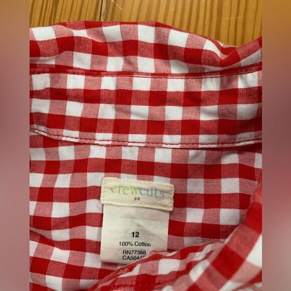 Crewcuts Red Gingham Button-down Shirt - Picture 6 of 9